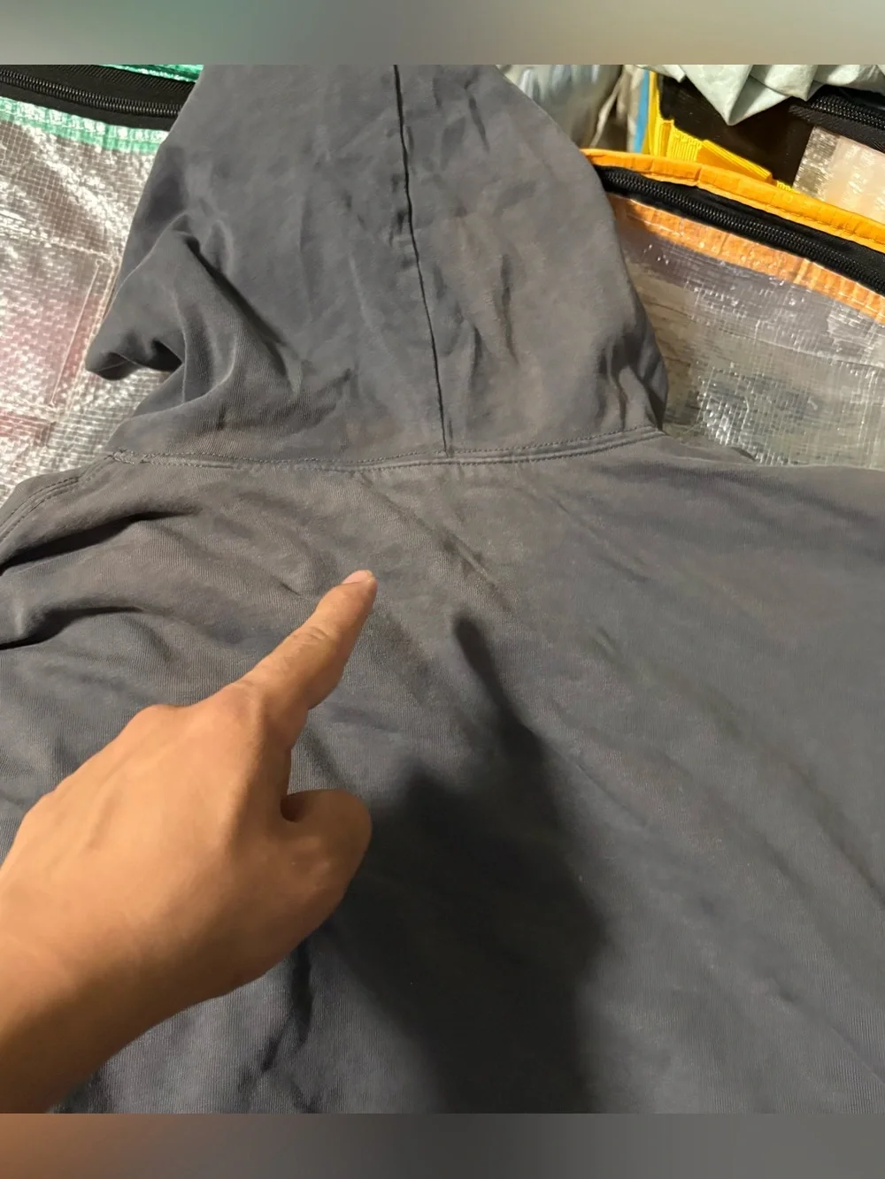 BELLIFY Faded Wash Oversized Boxy Hoodie in Charcoal L
